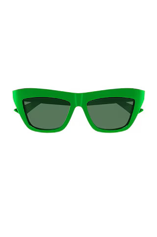 Bottega Veneta Sharp Wayfarer in Green from Revolve.com | Revolve Clothing (Global)