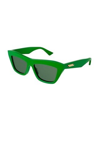 Bottega Veneta Sharp Wayfarer in Green from Revolve.com | Revolve Clothing (Global)