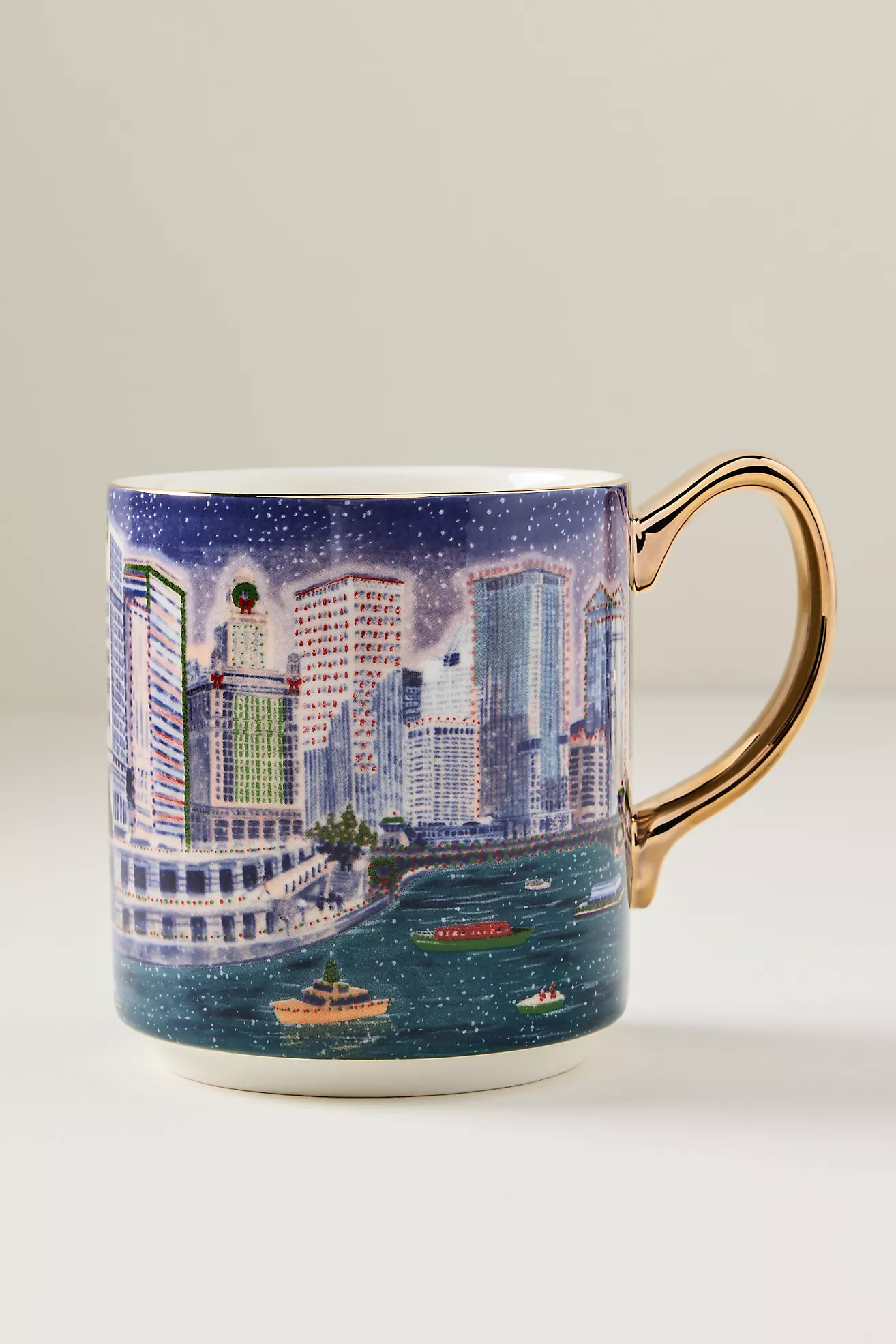 Holiday in the City Stoneware Mug | Anthropologie (US)