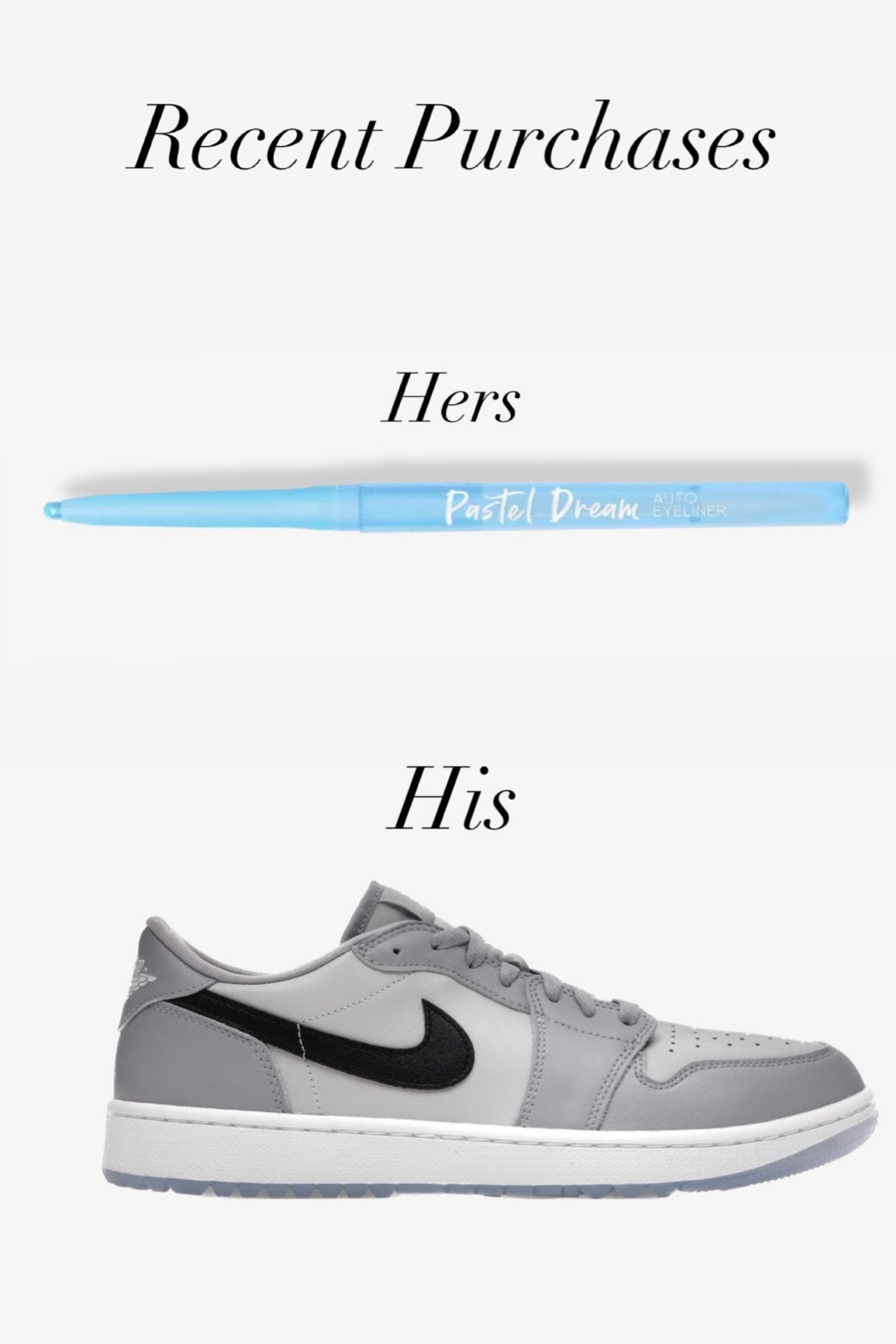 Pastel blue liner and men’s Jordan golf shoe. 


#LTKunder50 #LTKshoecrush #LTKstyletip