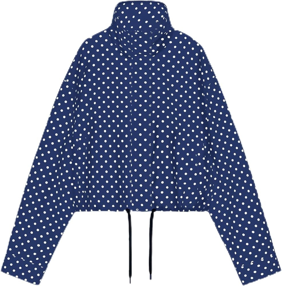 Songling Women Polka Dot Jacket Lightweight Zip Up Coat 2026 Trendy Fall Outfits Cropped Spring J... | Amazon (US)
