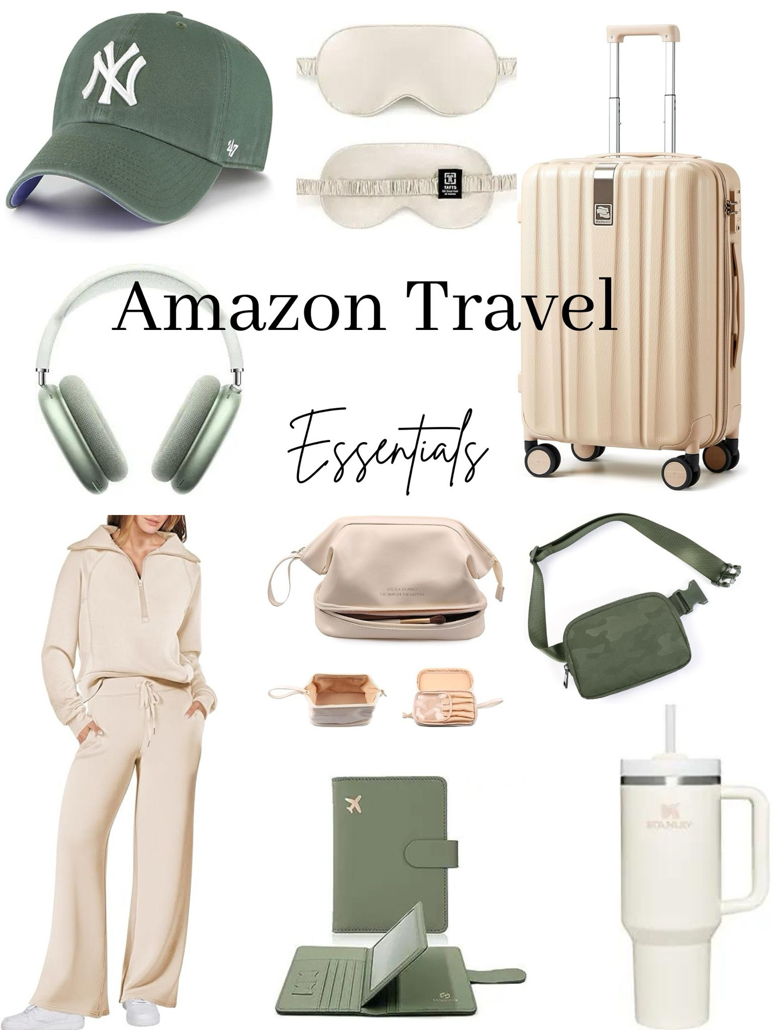 Amazon Travel essentials. I’m in love with this color combo 🤍💚

#LTKstyletip #LTKMostLoved #LTKtravel