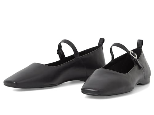Vagabond Shoemakers Delia Leather Mary Jane Flat - Flats for Women - Cow Leather Upper - Buckle Closure Black EU 38 (US Women's 8) M | Amazon (US)