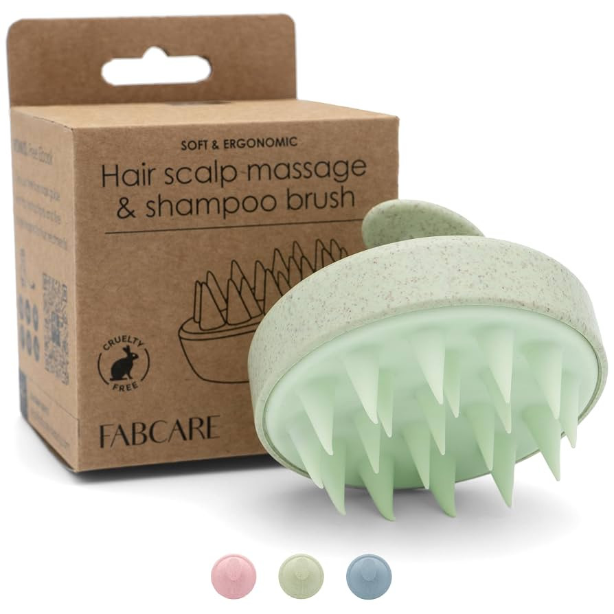 FABCARE Scalp Massage Brush for Hair Growth and Exfoliation, Wheat Straw and Silicone, Suitable f... | Amazon (UK)