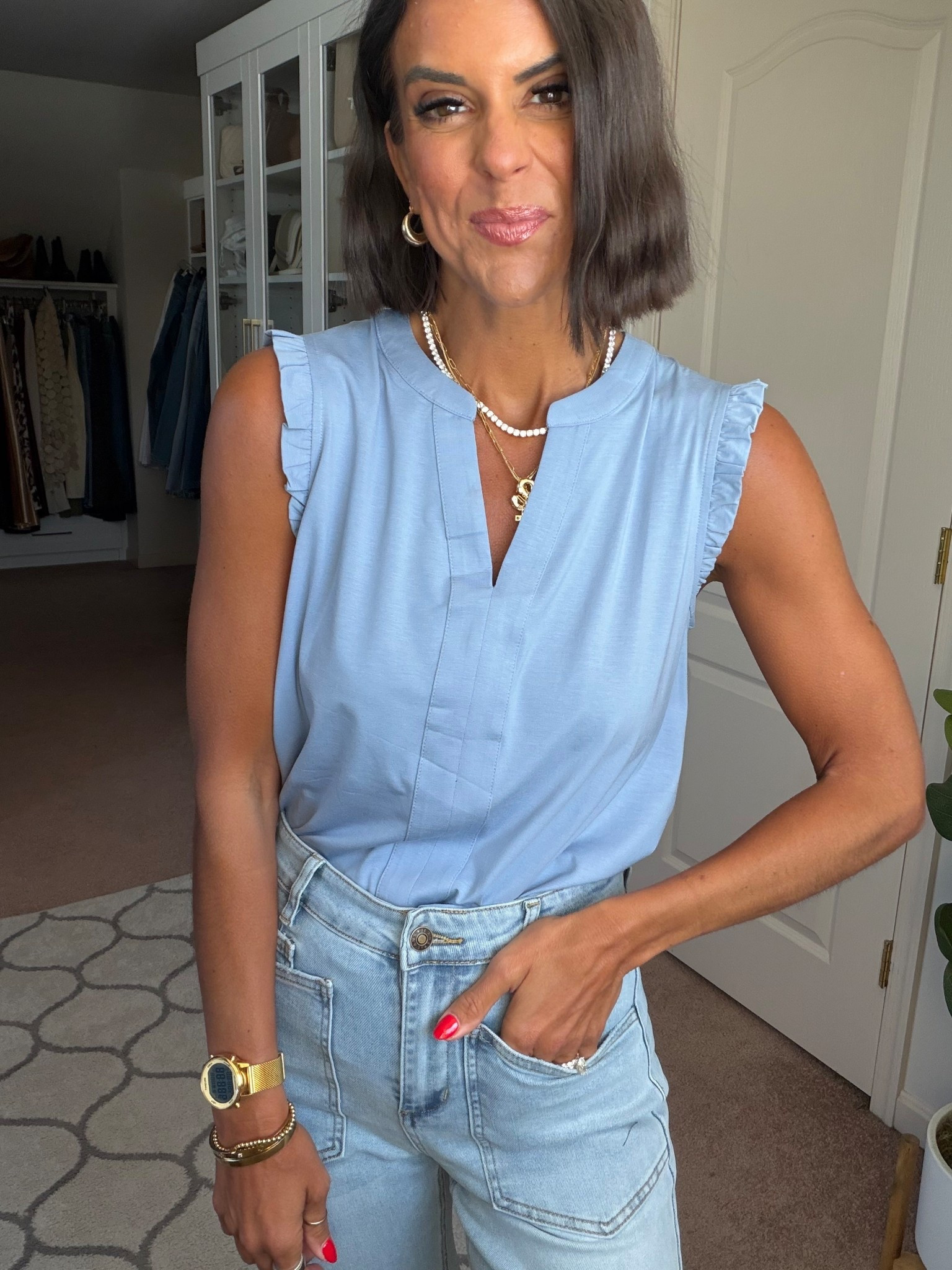 Size small in top, jeans tts

#LTKSeasonal