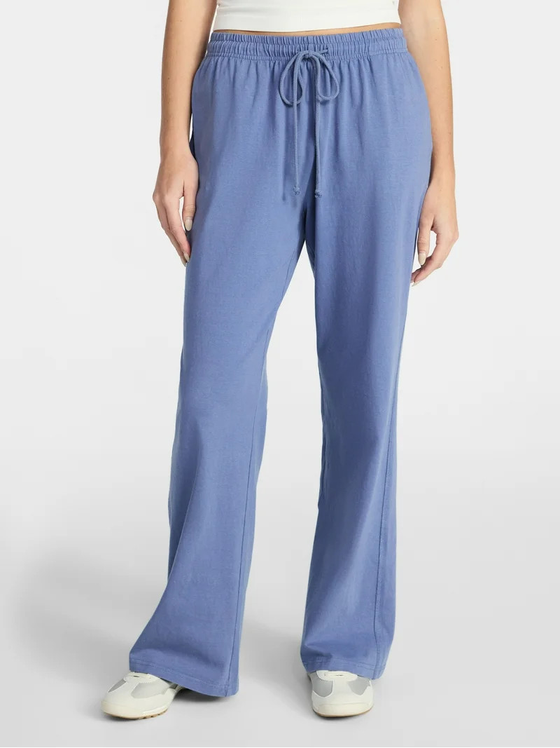 No Boundaries Cotton Mineral Wash Jersey Flare Pants, 31'' Inseam, Women's XXS-XXL | Walmart (US)