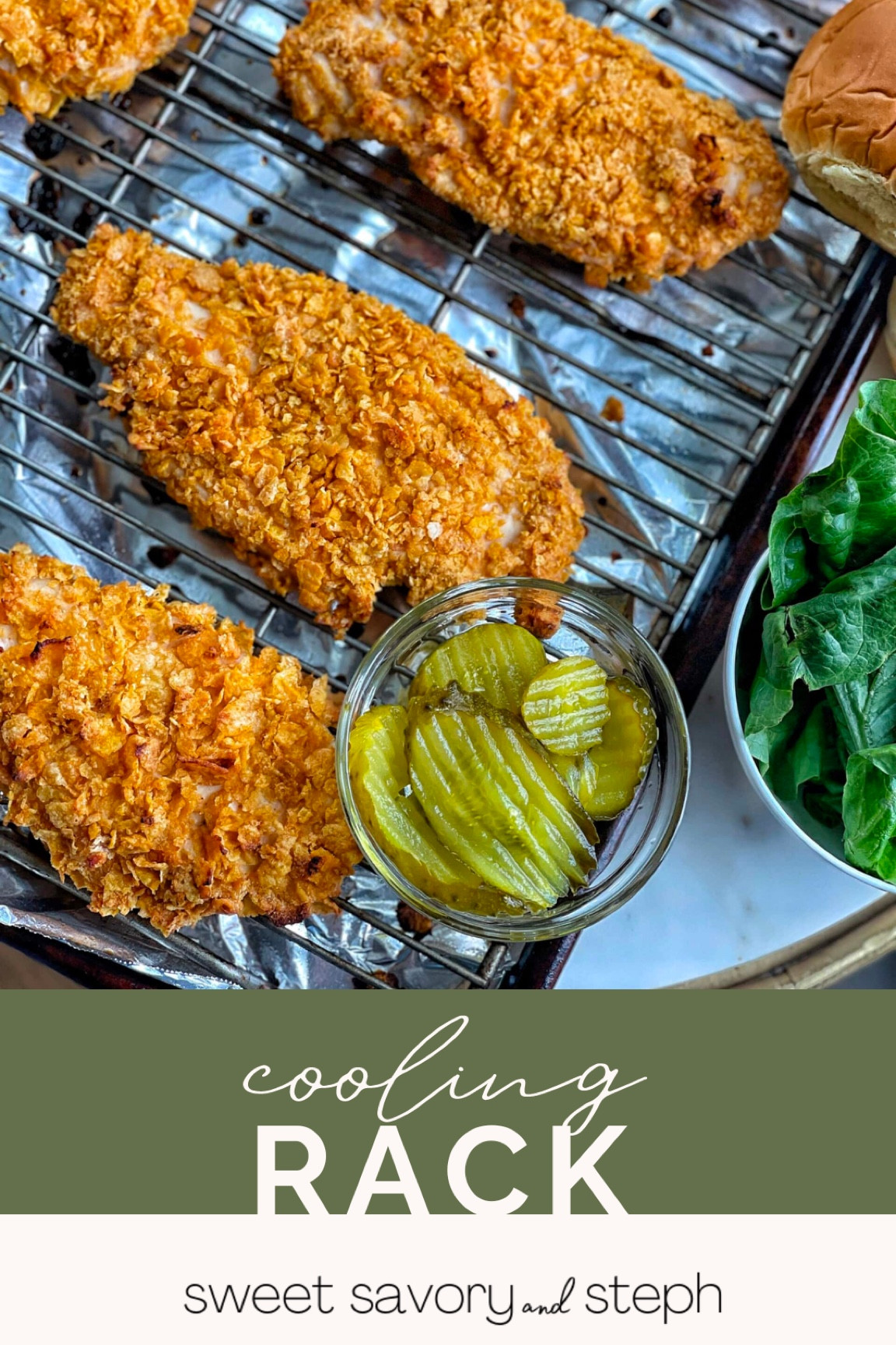 Healthy Oven Baked Cornflake Crusted Chicken

Cooling rack is a kitchen essential. Use for an even dry in the oven or as a cookie cooling rack.

Tender, juicy chicken coated in a crunchy cornflake crust. It’s hard to not love my Healthy Oven Baked Cornflake Crusted Chicken! Set in a brine including light buttermilk and dill pickle juice for a minimum of one hour–this healthy chicken recipe is bursting with flavor. The cornflake crust gives us that golden crispy exterior we crave. Serve this alongside a vegetable and starch for a well-rounded meal the whole family will love. Full recipe on www.sweetsavoryandsteph.com.

#LTKhome