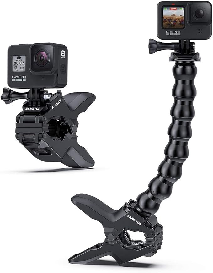 Sametop Jaws Flex Clamp Mount with Adjustable Gooseneck Compatible with GoPro Hero 10, 9, 8, 7, 6... | Amazon (US)