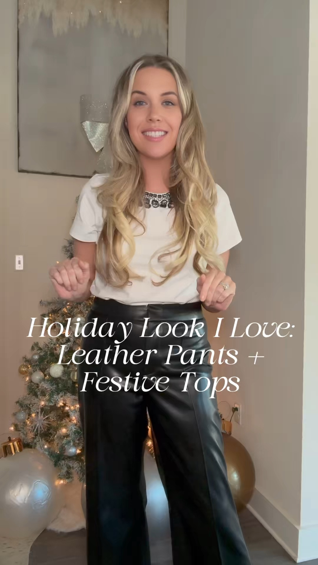 For those holiday occasions where a dress is too much you can always find me in a great pair of leather pants, and I’ve just found my new favorites from @saks. And their selection of the perfect festive tops and accessories to pair with them is unparalleled! Shop my look and the other pieces I’m pairing with them below, all from Saks.com  #saks #sakspartner

#LTKHoliday #LTKParties
