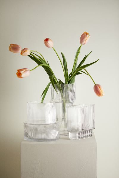 Glass Vase - Clear glass - Home All | H&M US | H&M (US + CA)