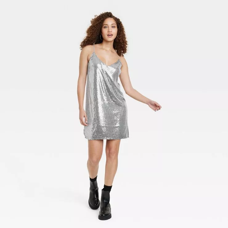 Women's Sequin Slip Dress - A New … curated on LTK