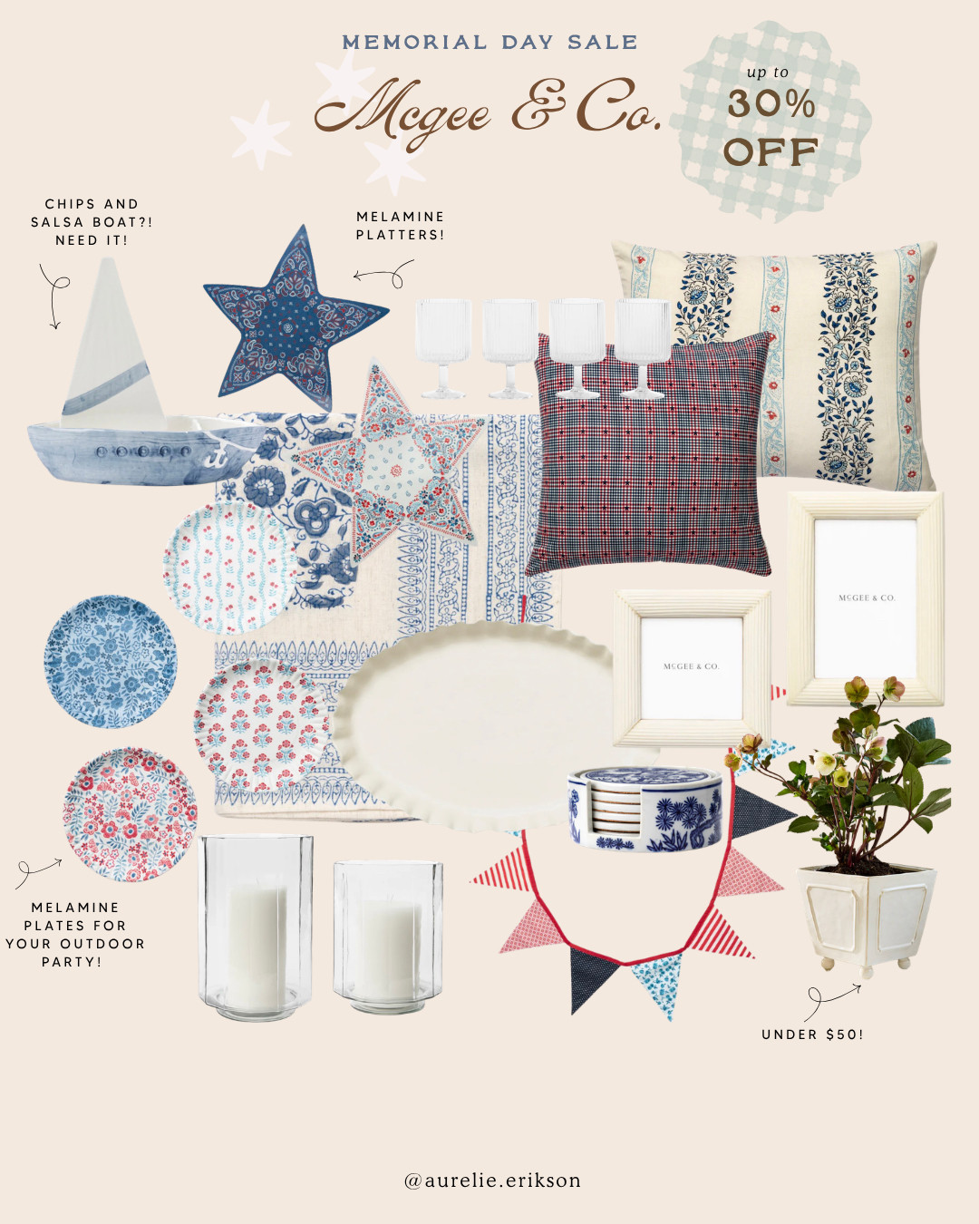 Memorial Day Sale for Mcgee & Co! Save up to 30% off online on almost everything! 

 #LTKSeasonal #LTKHome #LTKSaleAlert