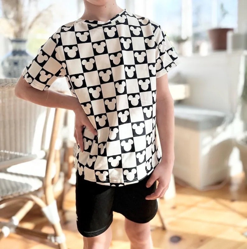 Kids Checkered Mouse T-shirt, Disney Monochrome Check Tee, Disney Vacation Tee Kids, Disney Trip T-shirt, Mouse tee, Cool Disney Shirts

#LTKKids #LTKTravel #LTKmomlife