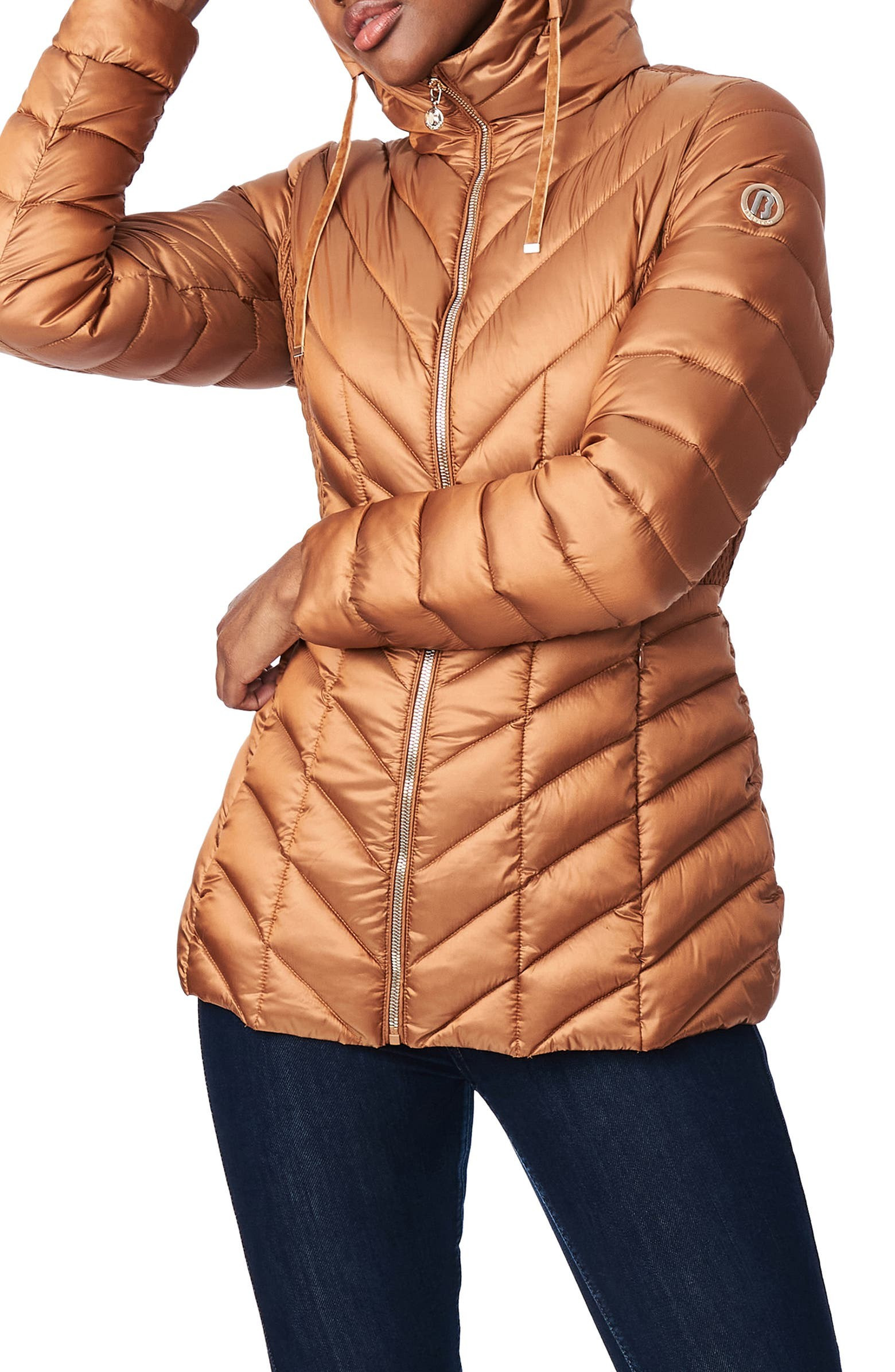 Bernardo Ecoplume™ Hooded Packable Puffer Jacket | Nordstrom | Nordstrom