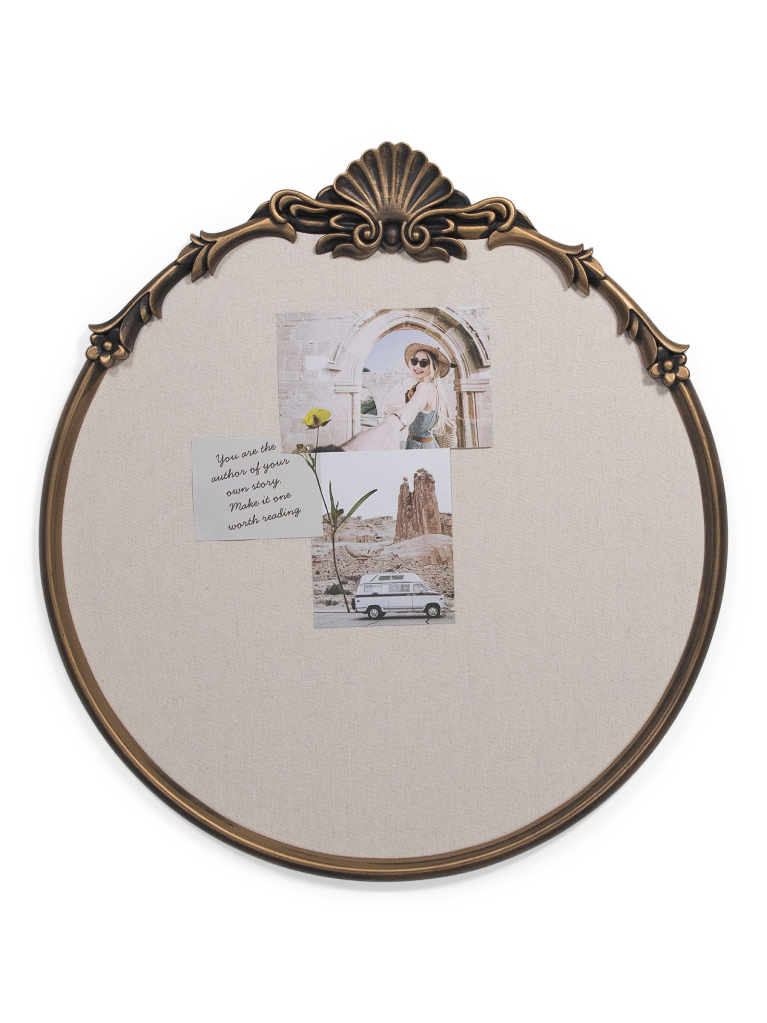 19.5x21 Ornate Linen Pinboard With 5 Pins Included | TJ Maxx