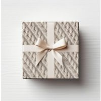 Christmas Wrapping Paper - Ivory Cable Knit Faux Look, Fall, Winter, Cozy, Cream Cottage Core, Holiday Gift Wrap, 20""x29 | Etsy (US)