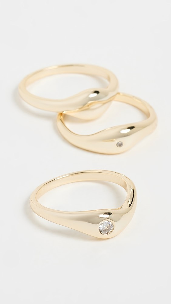 SHASHI Delphine Solitaire Ring Set | Shopbop | Shopbop