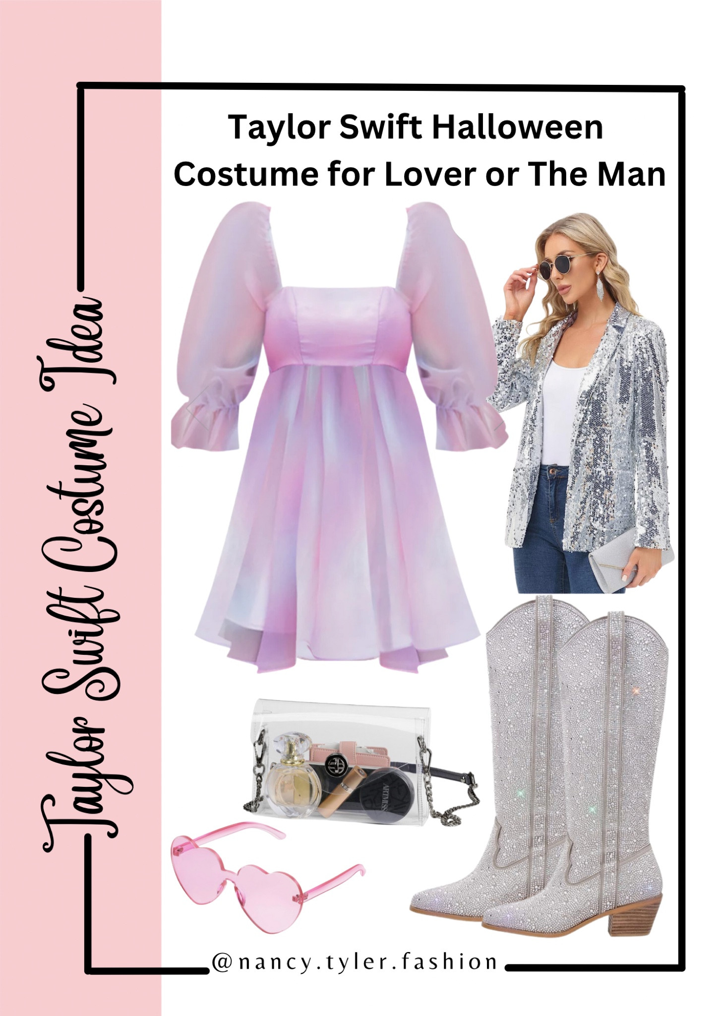 Taylor Swift Halloween or Eras Movie Outfit Idea! Dress as her during the Lover Era, or add a sparkle blazer for The Man! #TaylorSwift #ErasTour #LoverTaylorSwift #LoverDress  #TaylorSwiftJewelry Taylor Swift Eras Tour Outfit Ideas, Taylor Swift Lover Era, Taylor Swift Movie, The Man Outfit Idea, Taylor Swift Halloween Costume  

#LTKHoliday #LTKSeasonal #LTKHalloween
