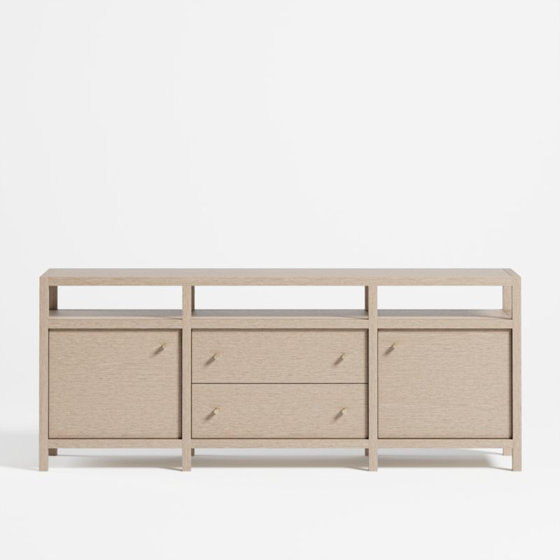 Keane Natural 72" Media Console/TV Stand with Storage | Crate & Barrel | Crate & Barrel