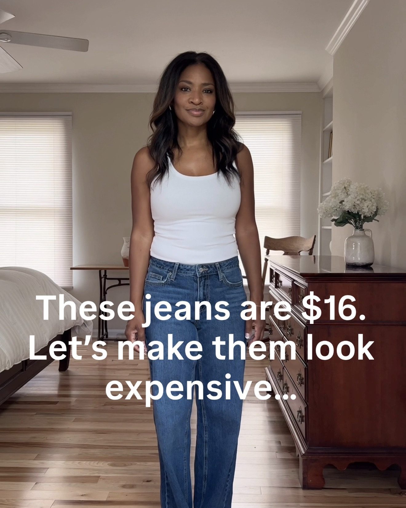 I wear a size 4 in the jeans. Most of the sweaters are in a size small. My tops are in a size small. Shoes are all size 9, and they run true to size.