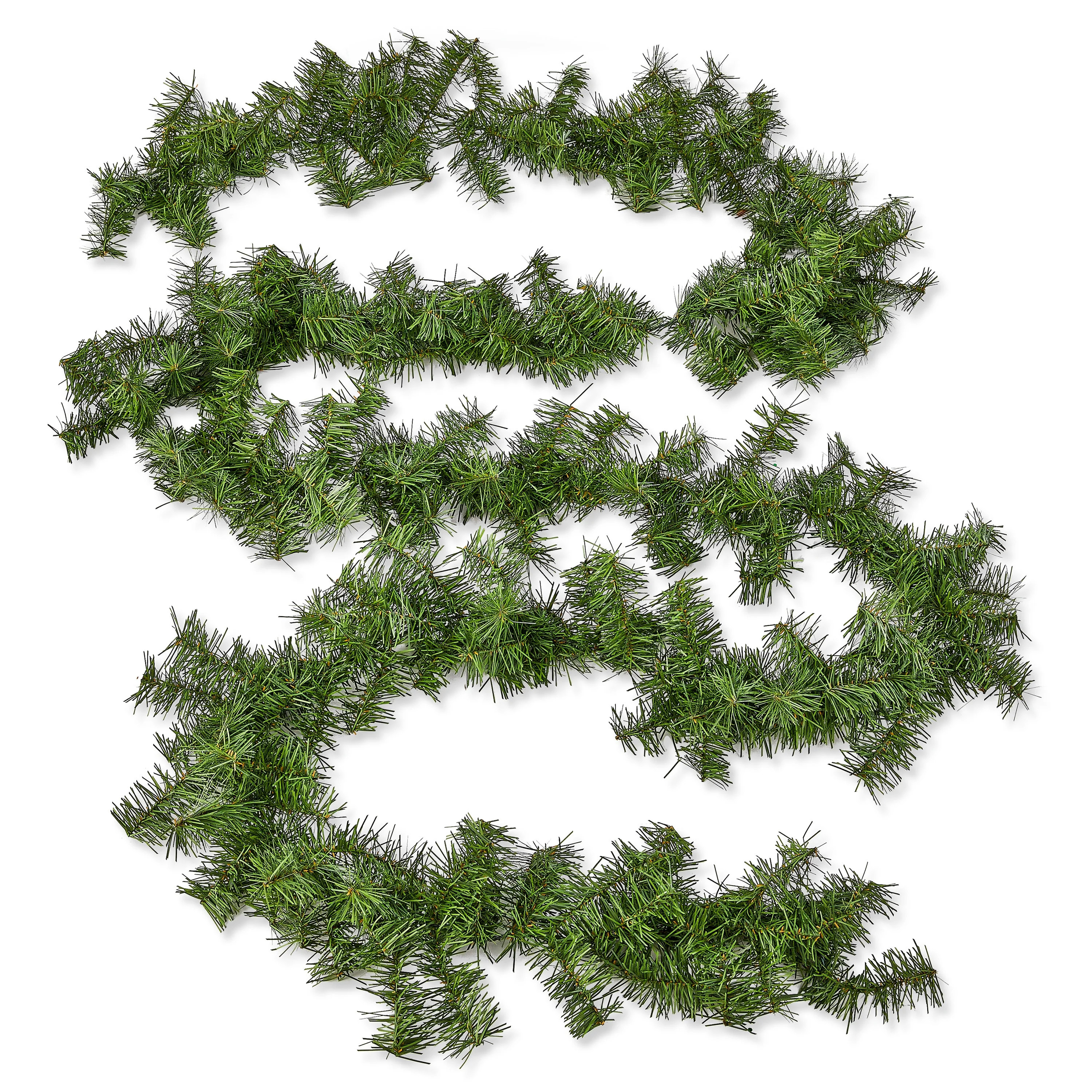Non-Lit Green Branch Christmas Garland, 12', PVC, by Holiday Time | Walmart (US)