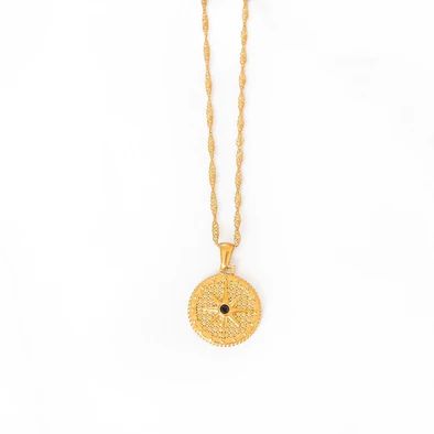 Compass Medallion Necklace | Golden Thread