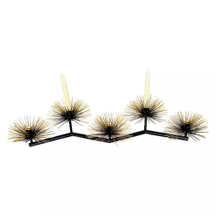 Five Opening Starburst Metal Candleholder Bronze 33.86" - E2 | Target