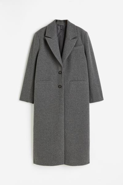 Single-breasted coat - Dark grey - Ladies | H&M GB | H&M (UK, MY, IN, SG, PH, TW, HK, KR)