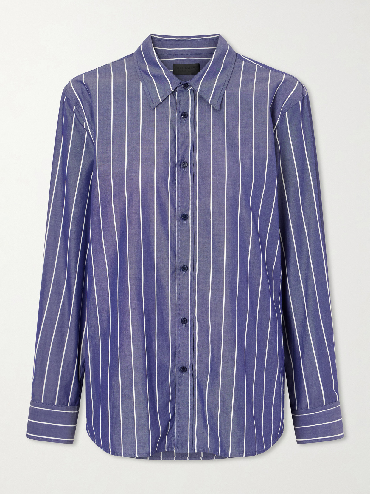 Nili Lotan - Raphael Classic Stripped Cotton Shirt - Blue | NET-A-PORTER (US)