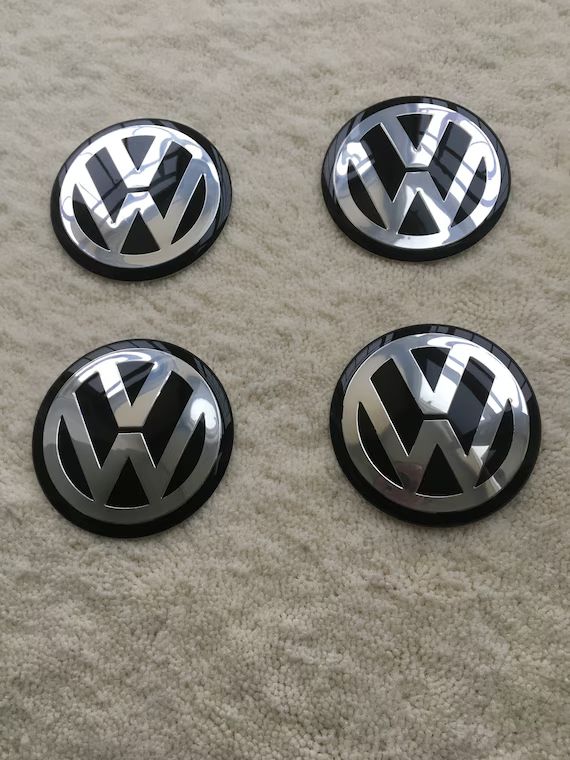 4 pcs (Set) wheel center hub caps Stickers Multiple Diameters fits VW | Etsy (US)