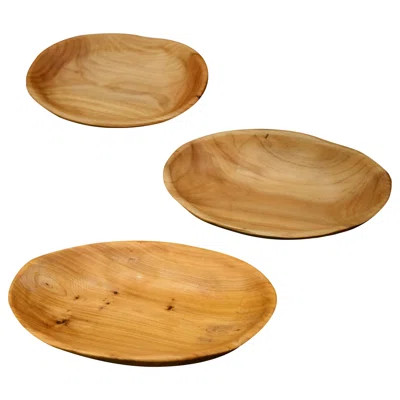 Set Of 3 Wood Bowl Root Carved Bowls For Décor Candy Serving Bowl | Wayfair Professional