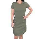 Touched by Nature Women's Organic Cotton Dress, Olive Green, Large | Amazon (US)