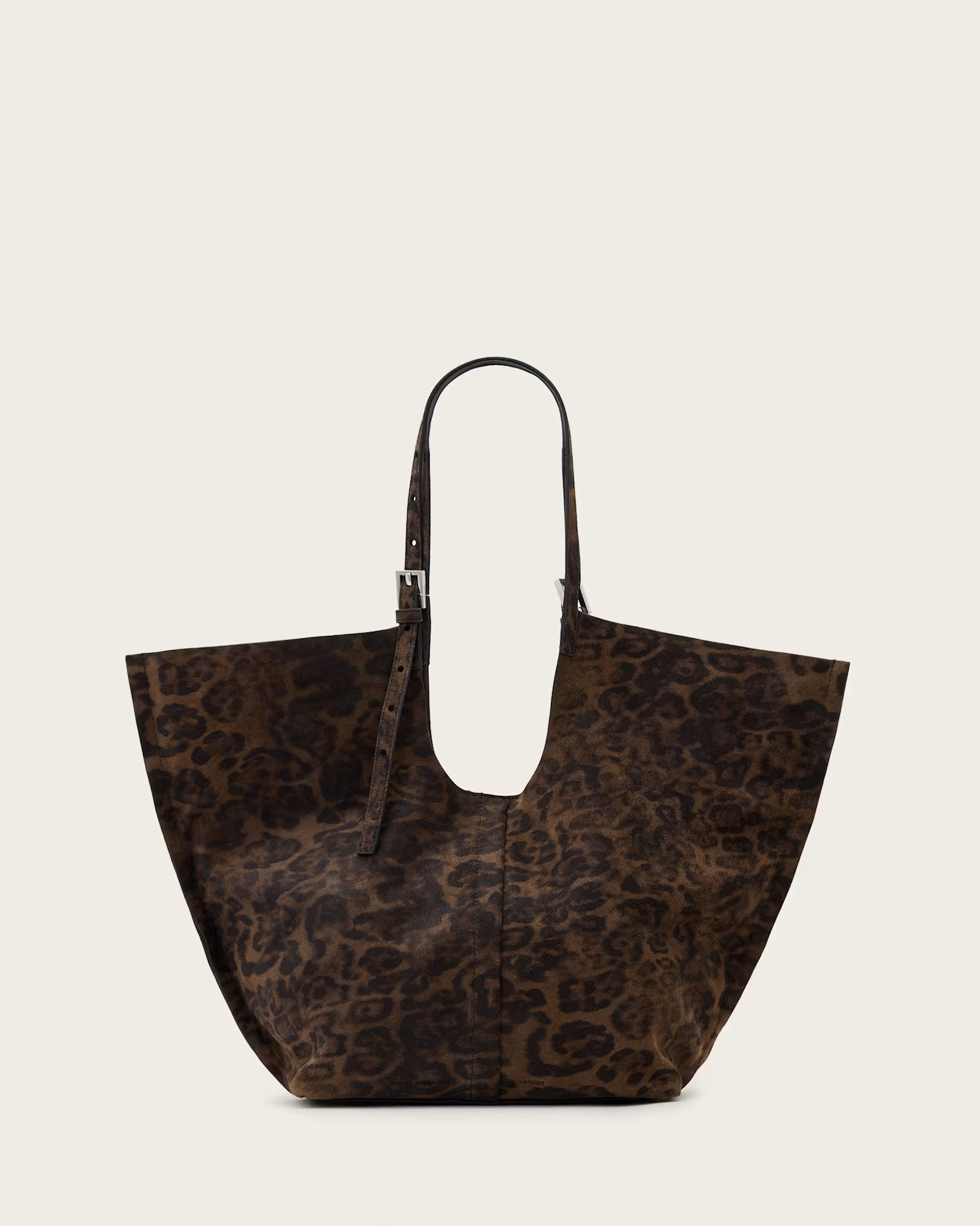 Ara Leopard Print Suede Tote Bag | AllSaints US