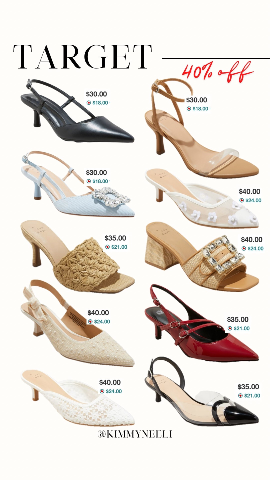 Target — 40% off today only!!

Sandals, heels, target circle week, spring fashion, summer fashion, vacation, resort wear, date night

#LTKSaleAlert #LTKFindsUnder50 #LTKShoeCrush