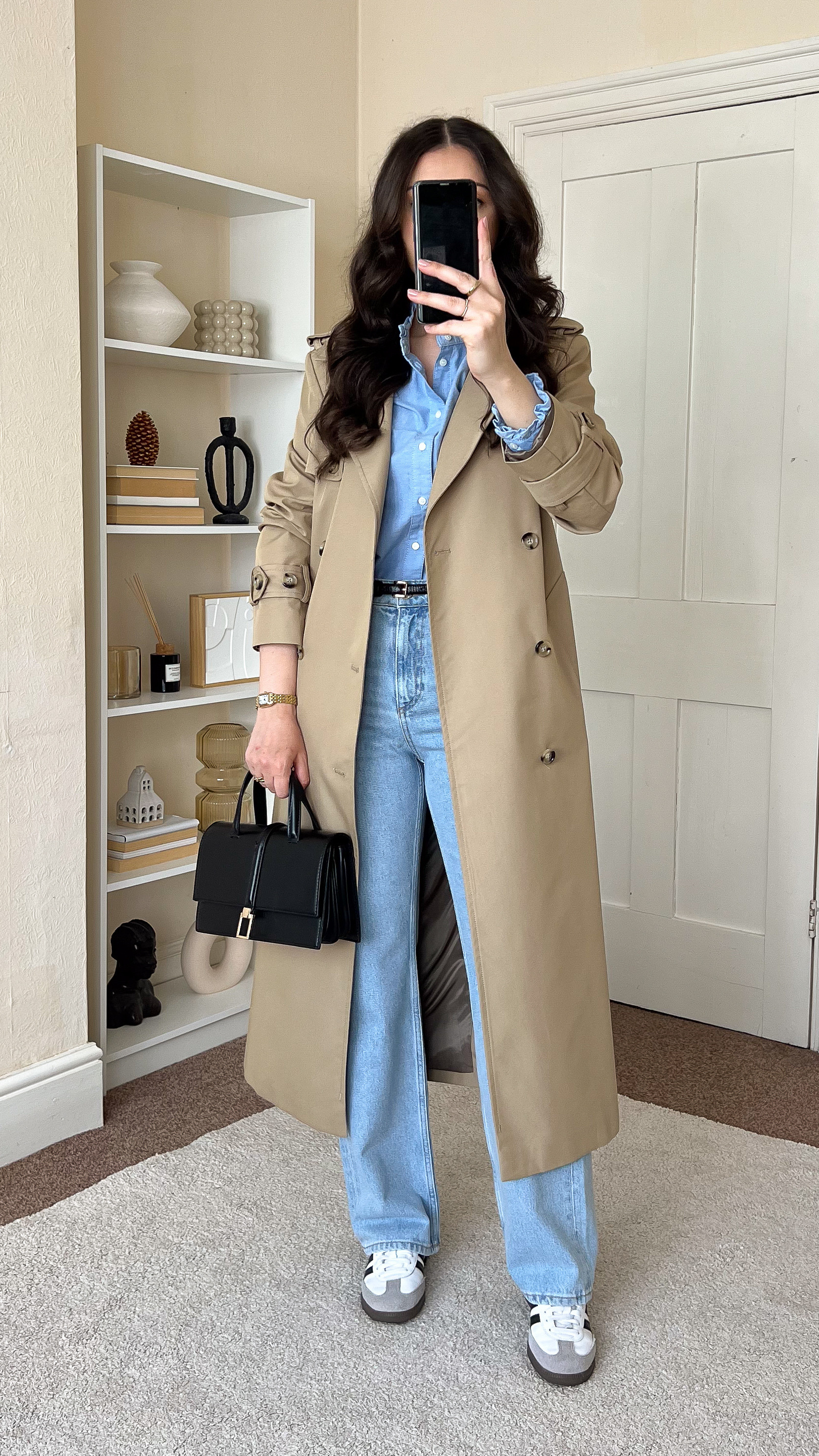 Casual chic spring/summer outfit. Shirt is H&M, size S. Trench coat is Mango, size S. Jeans are Mango, size UK8. 

 #LTKuk #LTKeurope #LTKstyletip