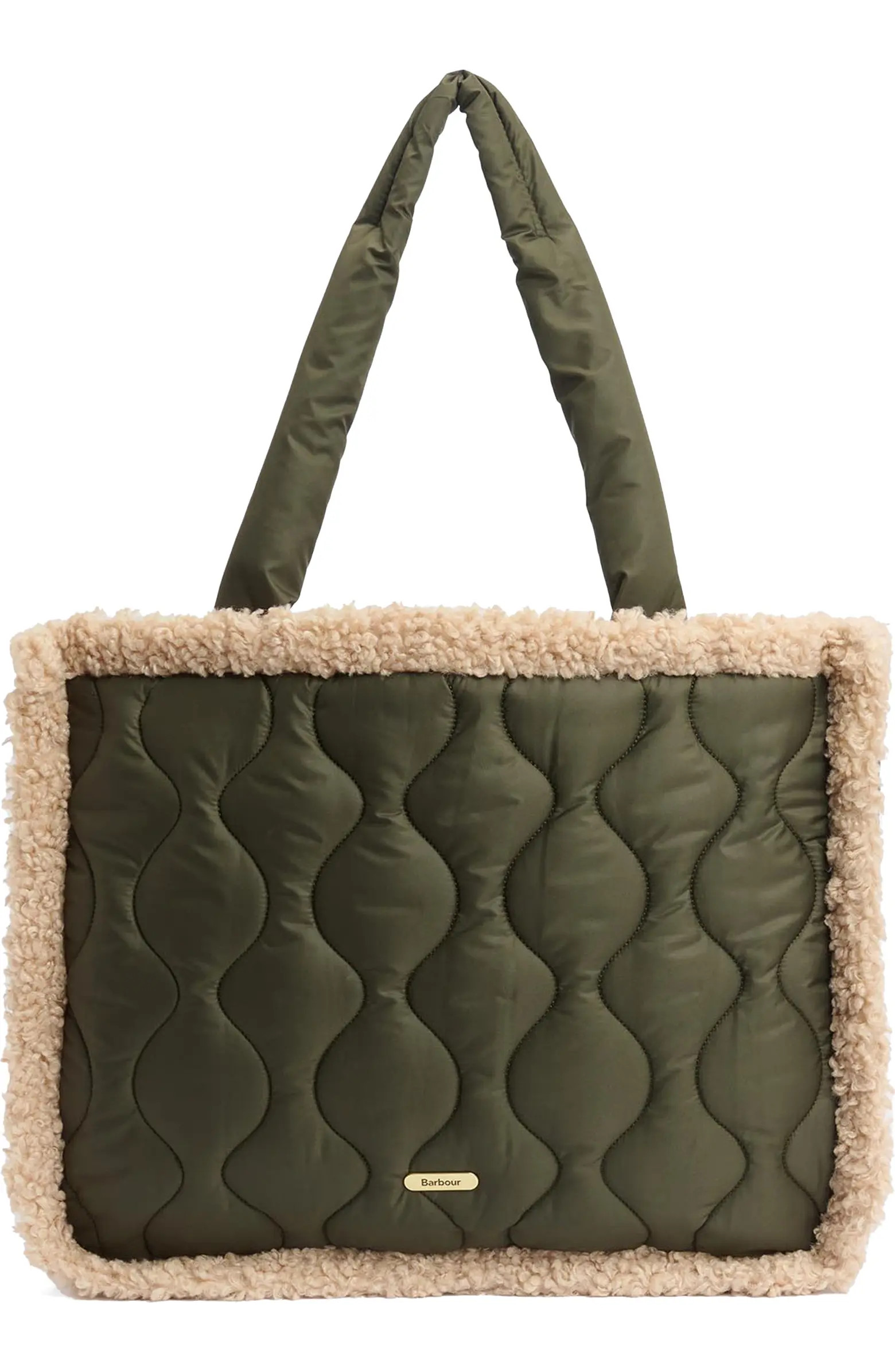 Barbour Marnie Quilted Tote with Faux Shearling Trim | Nordstrom | Nordstrom