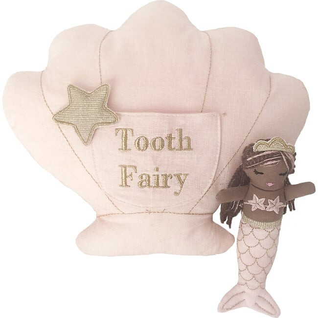 Macie Mermaid Tooth Fairy Pillow & Doll Set, Pink | Maisonette