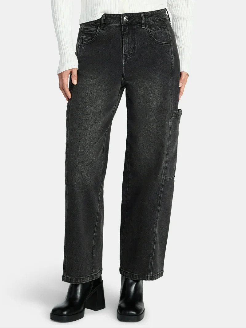 Madden NYC Women's Straight Leg Skater Jeans, 29" Inseam, Sizes 00-18 | Walmart (US)