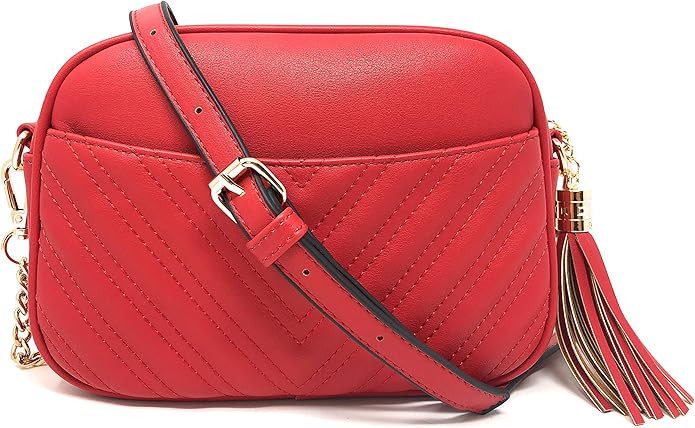 Lola Mae Quilted Crossbody Bag, Trendy Design Shoulder Purse | Amazon (US)