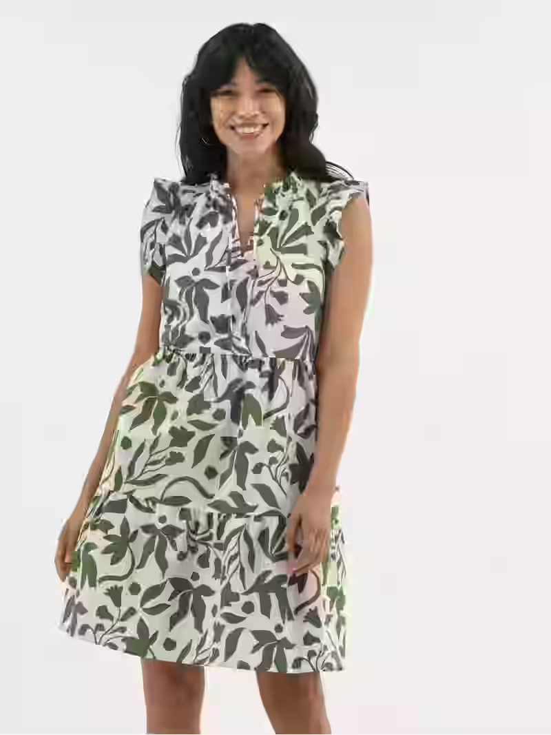 Time and Tru Women's Flutter Sleeve Mini Dress, Sizes XS-XXXL | Walmart (US)