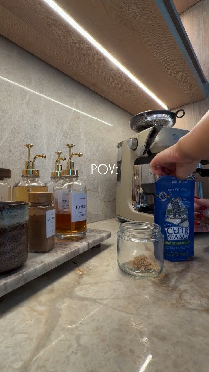 Having a coffee bar at home is the best thing I ever invested in. 

Can’t remember the last time a Starbucks saw my face 🙃

COFFEE RECIPE: 
- Brown sugar 
-Maple syrup 
-cinnamon 
-dash of salt (I didn’t have sea salt flakes but those are best) 
-Brew your coffee of choice 
** Add ice and SHAKE IT! 
-milk of choice (of course with more ice) 
-add your coffee and ENJOY !

Everything linked on my LTK! 

Let me know if you guys want more coffee recipes I try