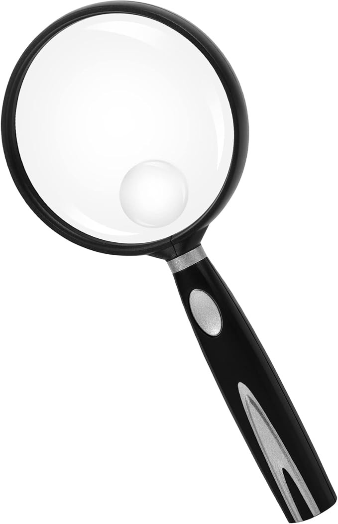Feosky Handheld Reading Magnifier, 10X 30X Magnifier, 75mm Shatterproof Lens, Non-Slip Handle for... | Amazon (US)
