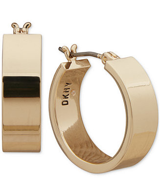 Wide Huggie Small Hoop Earrings, 0.66" | Macy's