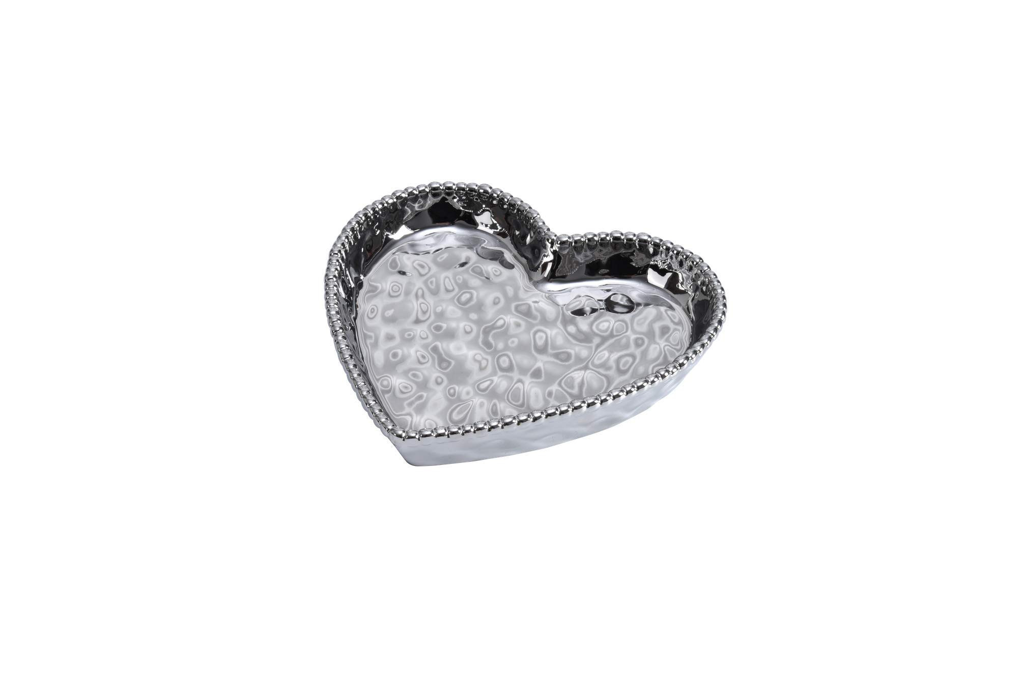 Pampa Bay Love is in the Air Medium Heart Dish (1, Silver) | Amazon (US)