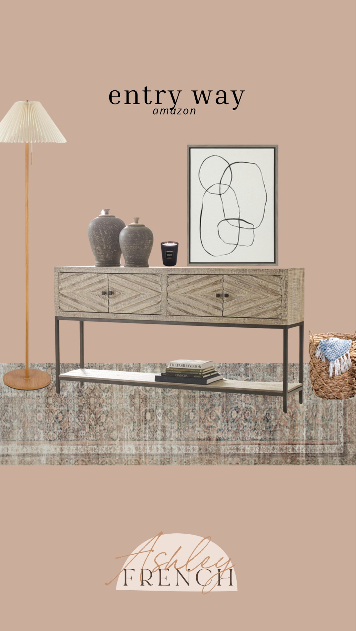 Entry way design, all from Amazon.




Entry way runner rug, floor lamp with shade, entry way accent table, wall art, large candle, accent throw blanket basket, home decor, Amazon home furnituree

#LTKHome