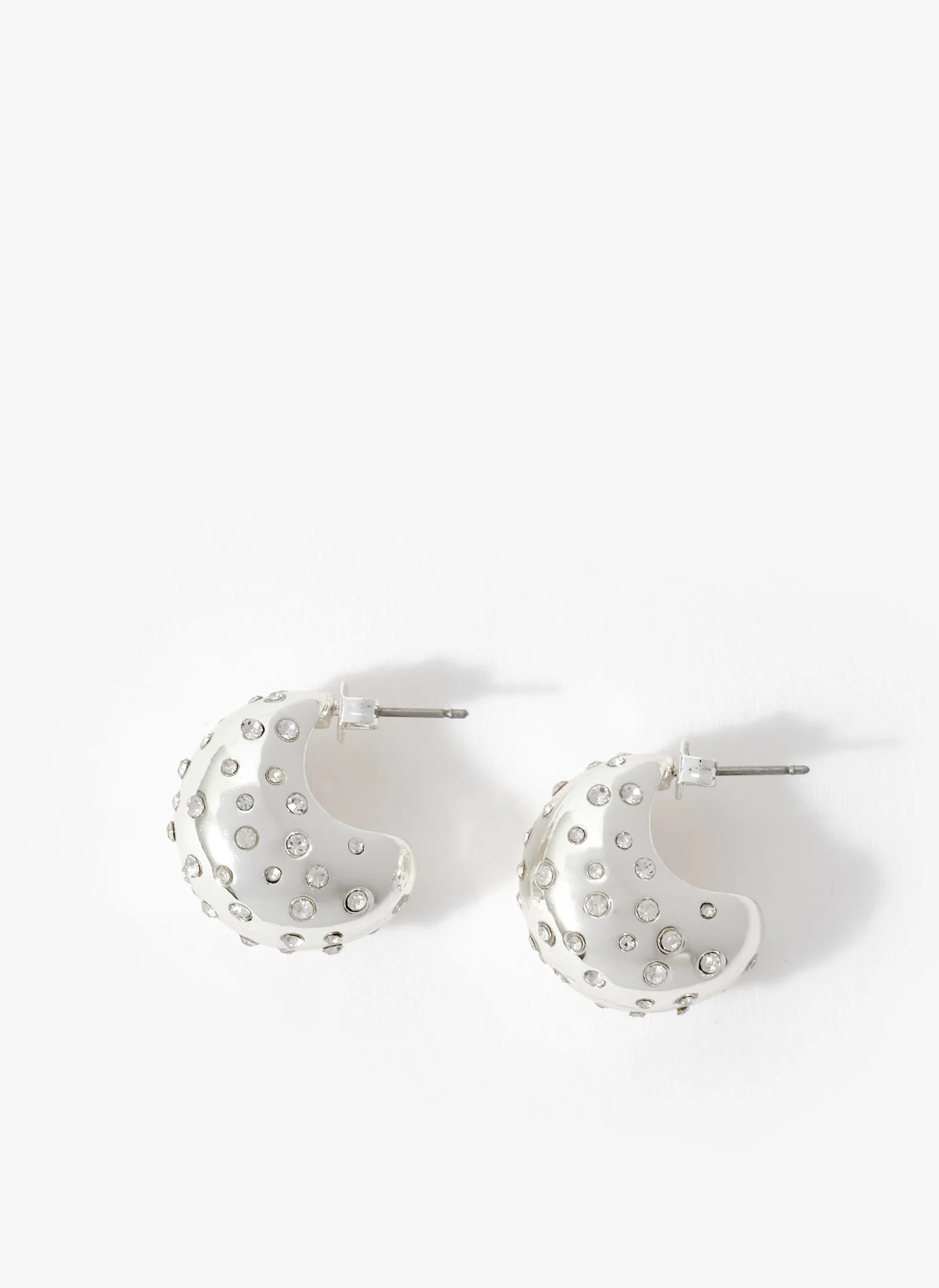 Silver Tone Crystal Statement Earrings | Mint Velvet