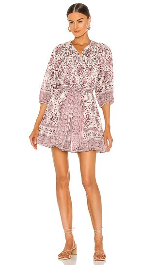 Magdalena Mini Dress in Paisley Block Print | Revolve Clothing (Global)