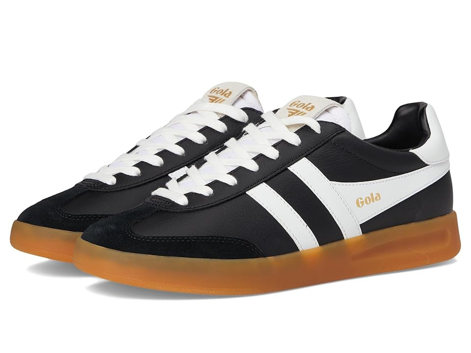 Gola Cyclone Leather Women's Walking Shoes Black/White/Gum : 10 B - Medium, Leather/Rubber | Zappos