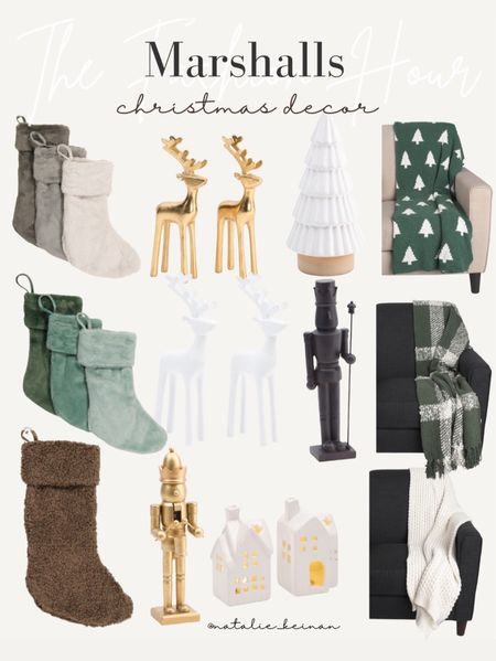 Marshalls Christmas and holiday decor. Faux fur stockings. Sherpa stocking. Neutral Christmas decor. Metallic gold reindeer. White ceramic tree. Nutcracker. Modern Christmas decor. Christmas blankets. Christmas tree blanket. Plaid blanket. Ceramic light up houses.




#LTKHoliday #LTKSeasonal #LTKsalealert