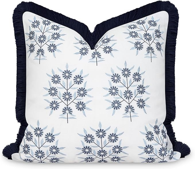 Hofdeco Premium Coastal Patio Indoor Outdoor Throw Pillow Cover Only, 20"x20" Water Repellent for... | Amazon (US)